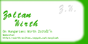 zoltan wirth business card